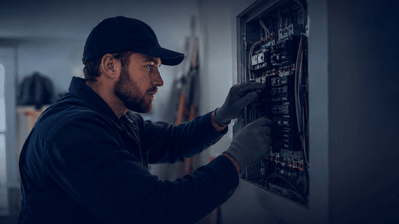 Video thumbnail showing a jobsite panel with breakers and conduit